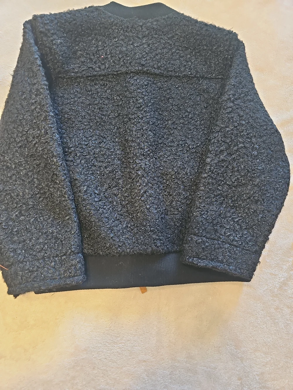 Cat & Jack Black Sherpa Bomber Jacket
